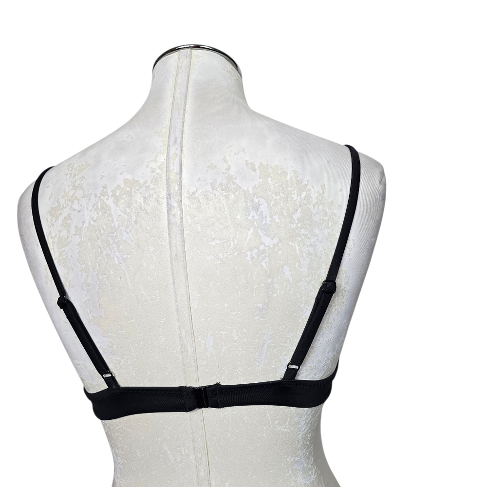 Solid & Striped Green Black Stripes Bikini Top Sw… - image 3